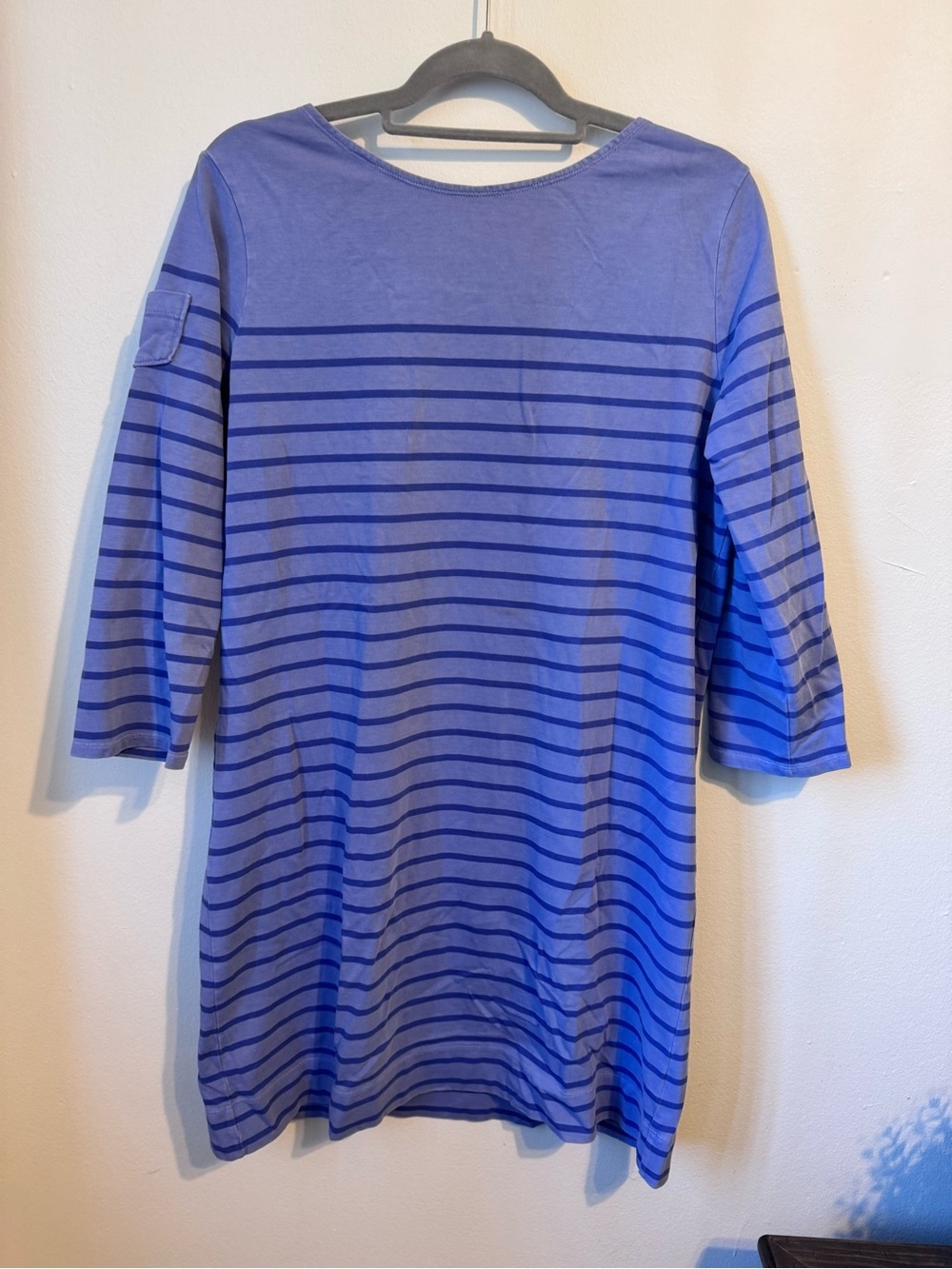 Vineyard Vines Blue Striped Boatneck T-Shirt Dress Size L